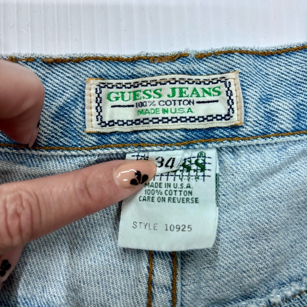 Guess Light Blue Jean Shorts for Men - Picture 3 of 4
